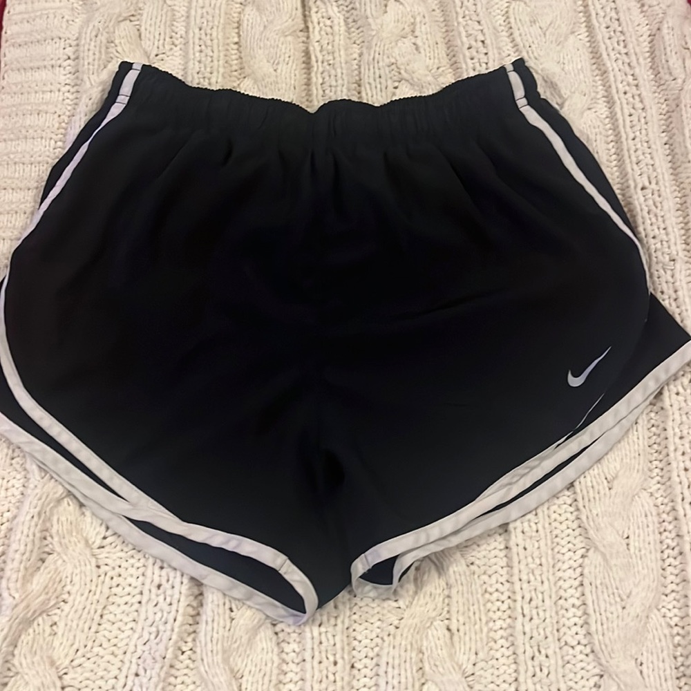 Black and white Nike running/athletic gym shorts